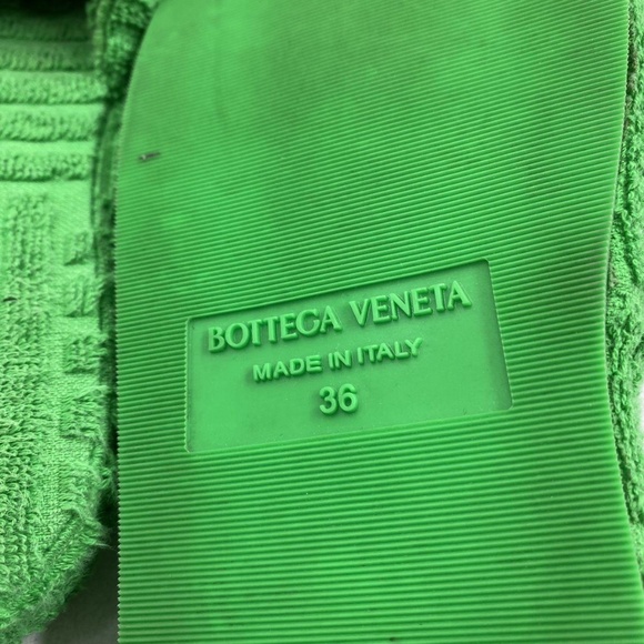 Bottega Veneta Green Terry Slide Sandal W 5.5 COA - Picture 6 of 7